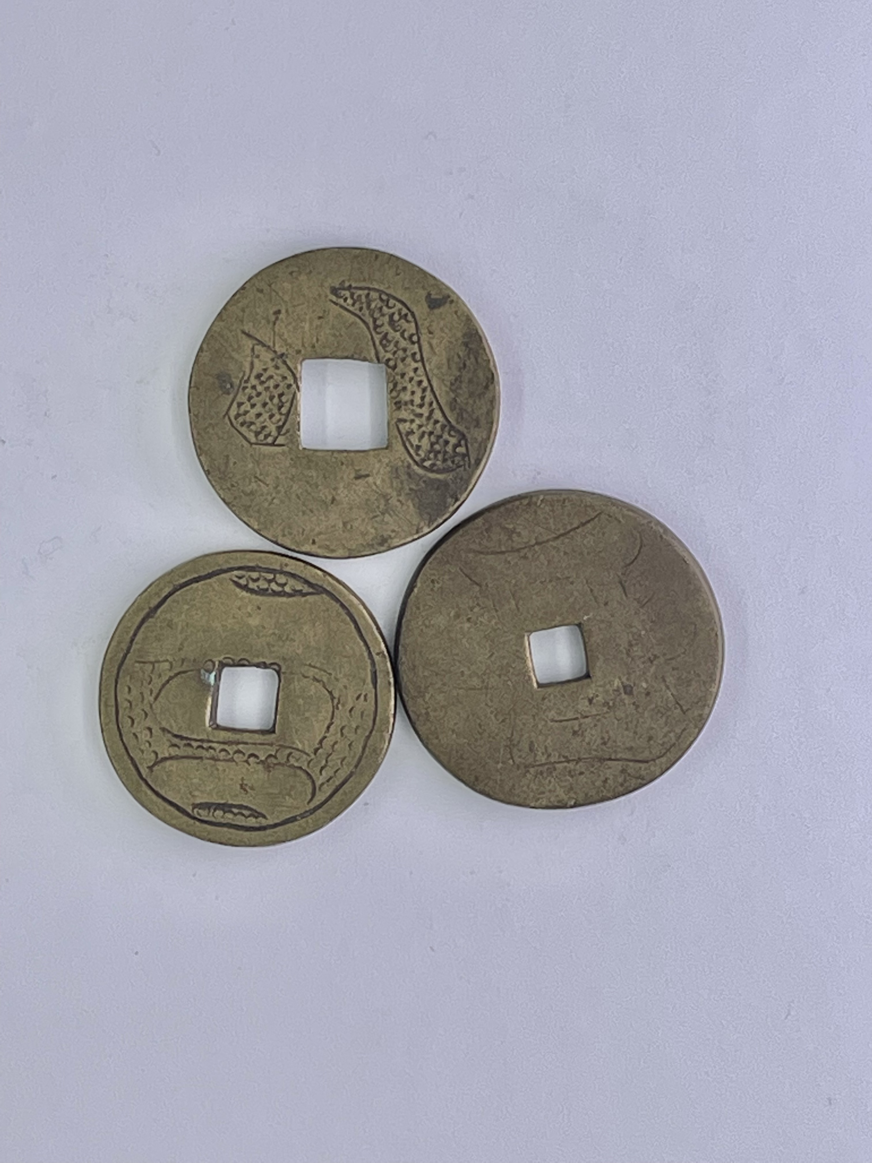 貨幣博物館 | 絵銭 紋切銭 3枚 返品不可 Sold as is No returns
