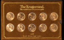 南アフリカ1/4クルガーランド金貨10枚セット（1985年）重さ8.48g　金90％　KM＃106  