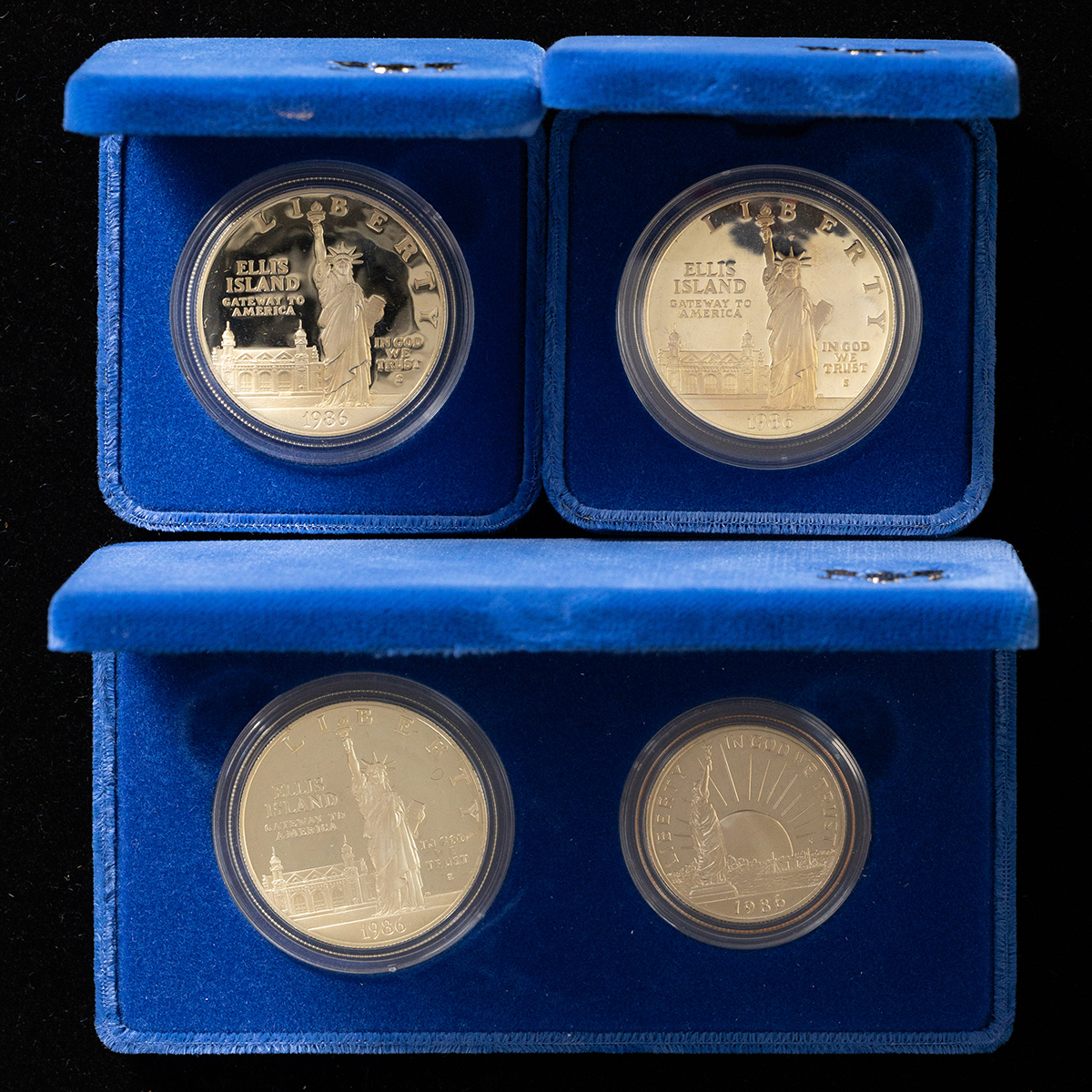 旧貨幣/金貨/銀貨/記念硬貨リバティーコイン1986セット - 旧貨幣/金貨