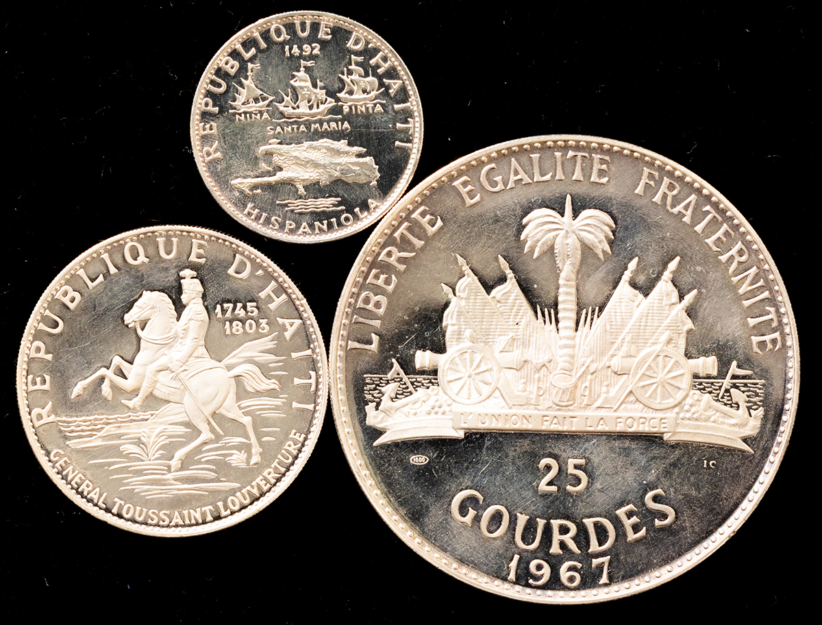 ハイチ共和国 25グルード銀貨（117.6g/60㎜特大銀貨） - 旧貨幣/金貨