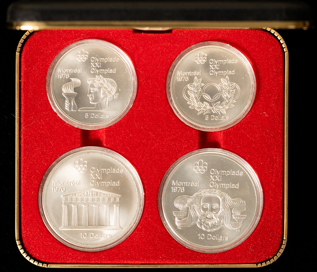 貨幣博物館 | カナダ銀貨4枚セット モントリオールオリンピック記念 ...