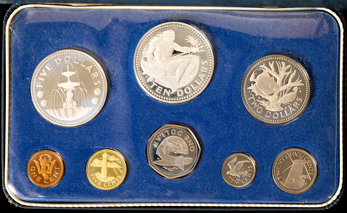 貨幣博物館 | バルバドスドル・プルーフミントセット 計8枚 ※返品不可