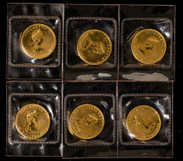 カナダ10ドルメイプルリーフ金貨1/4OZ（純金）（1枚約7.785ｇ）計6枚（合計約46.71g）（1983年）未使用　KM＃136  
