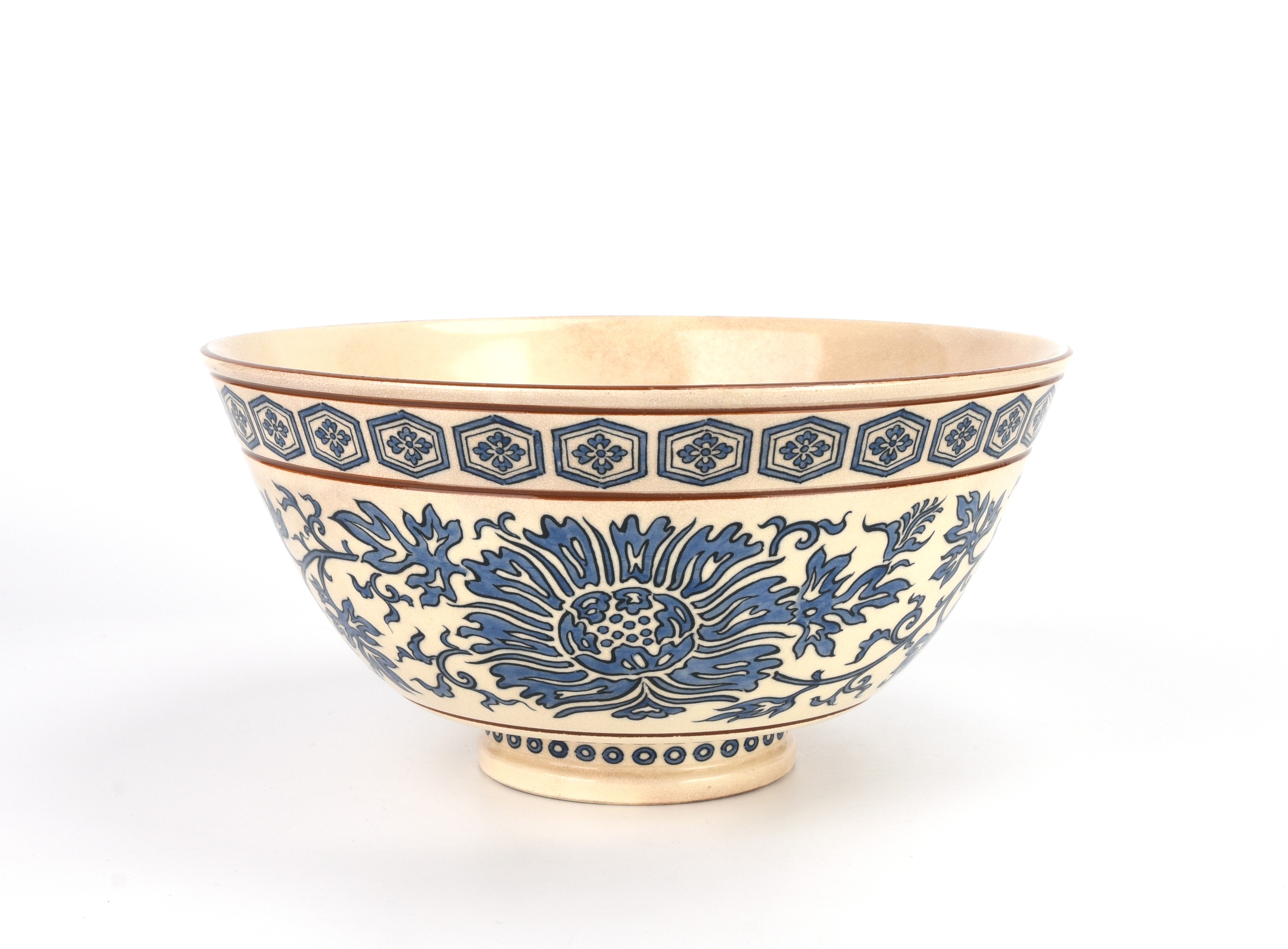 貨幣博物館 | 伊東陶山造唐草模様菓子器 共箱 返品不可 Sold as is No