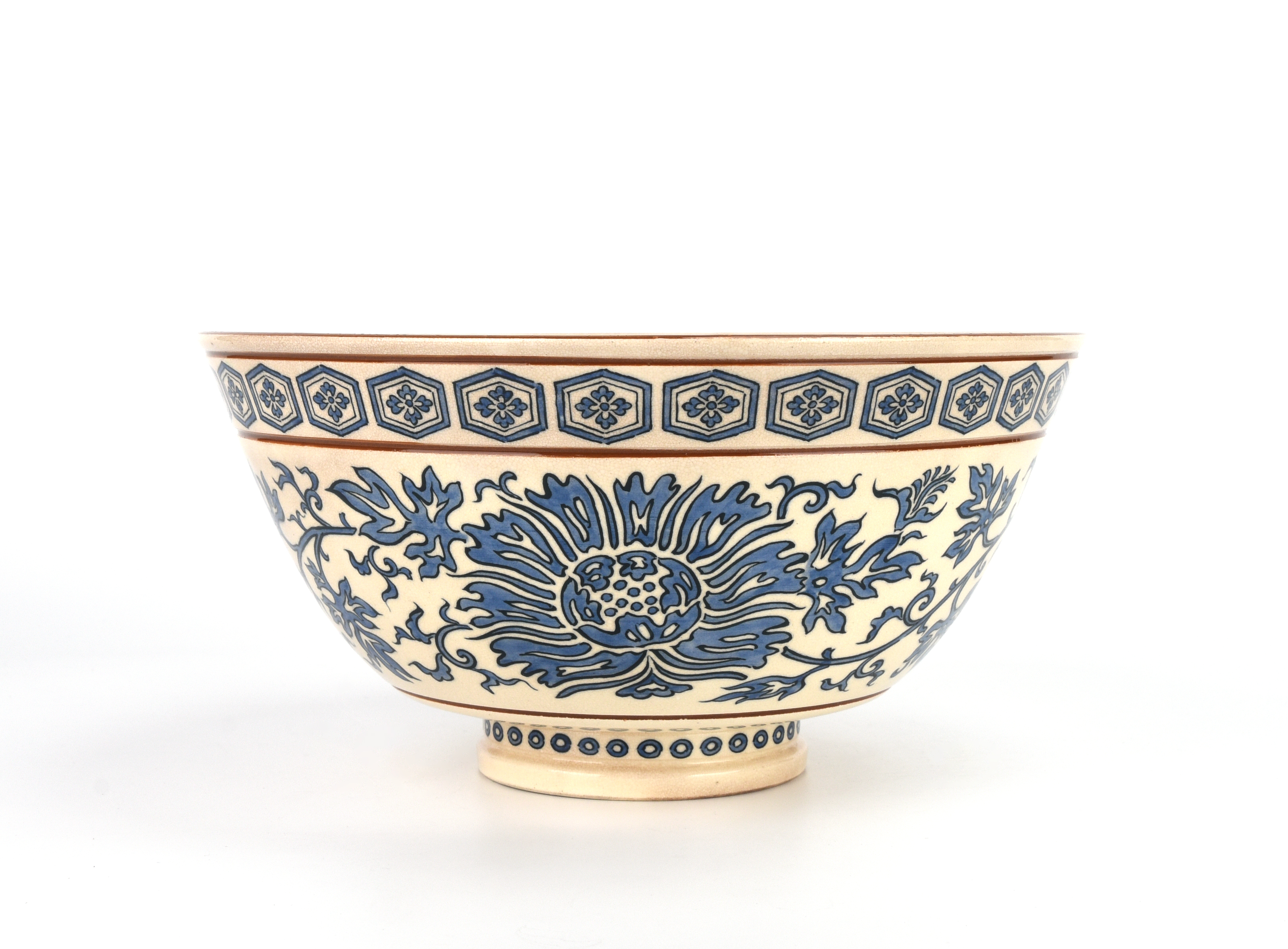 貨幣博物館 | 伊東陶山造唐草模様菓子器 共箱 返品不可 Sold as is No