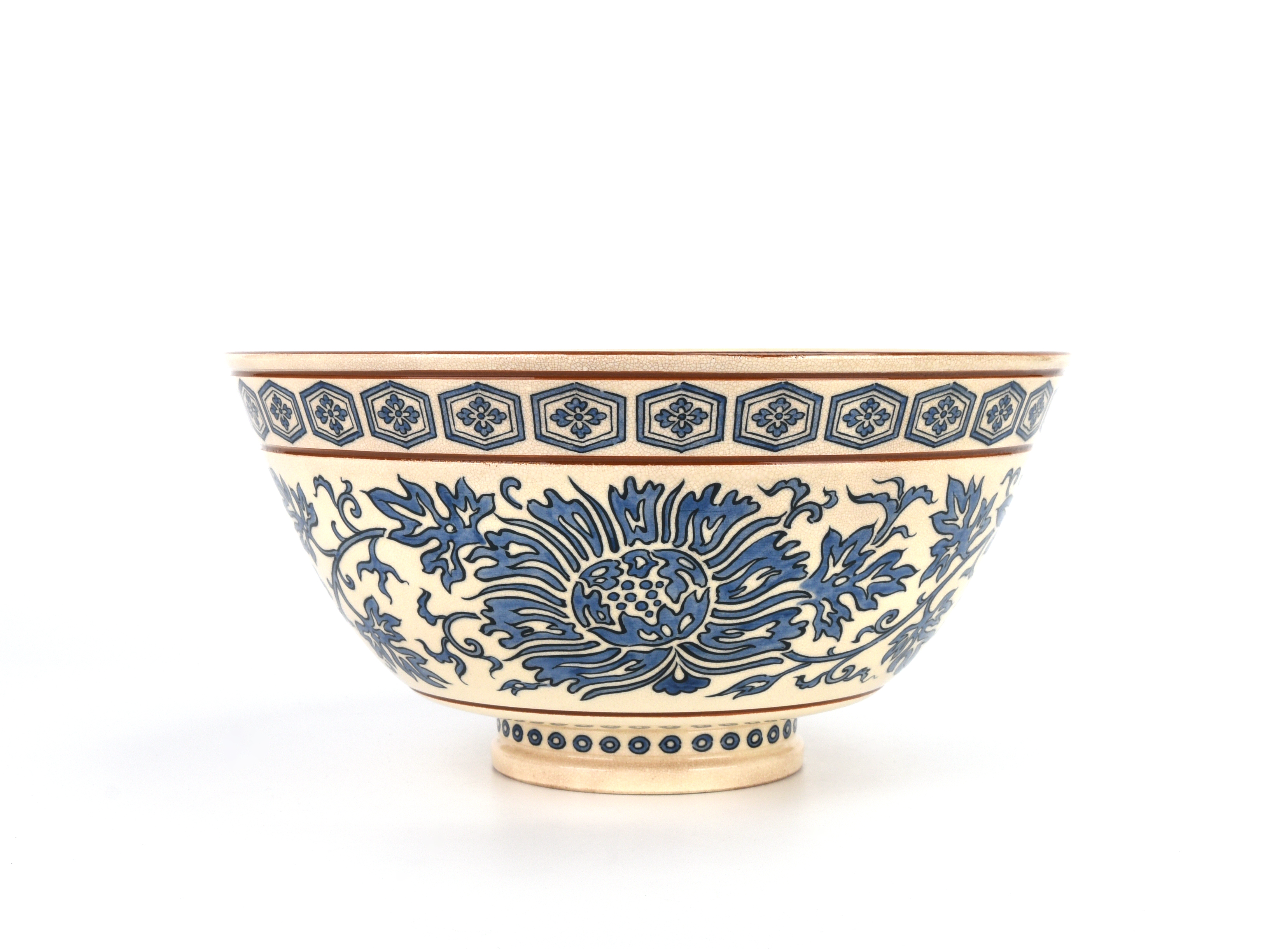 貨幣博物館 | 伊東陶山造唐草模様菓子器 共箱 返品不可 Sold as is No