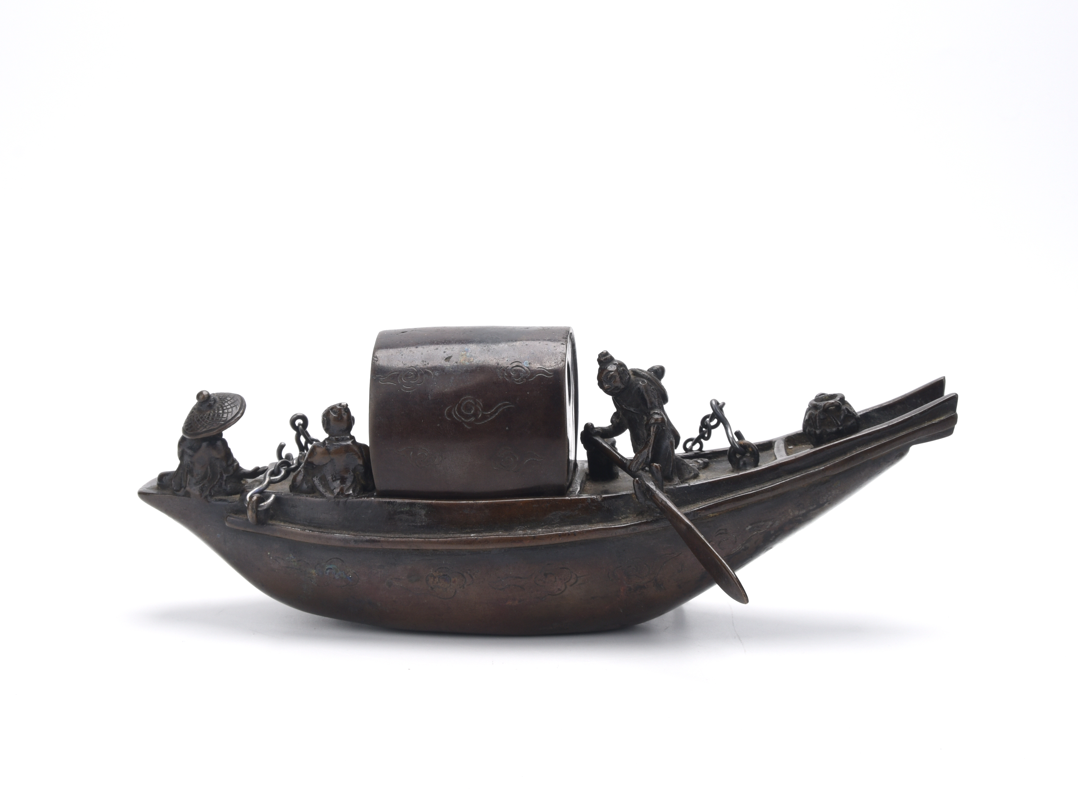 貨幣博物館 | 舟形吊り古銅香炉 返品不可 Sold as is No returns