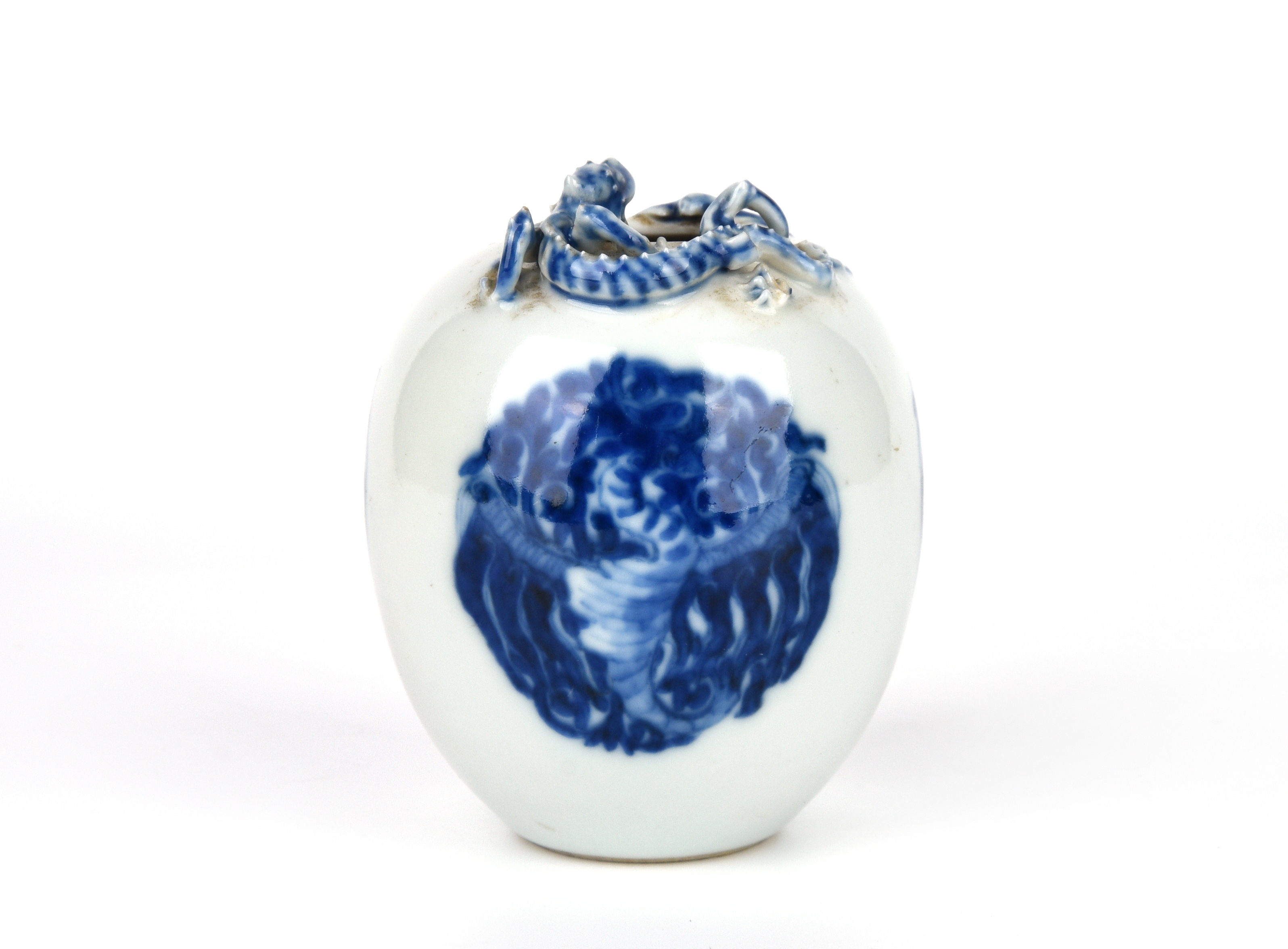 貨幣博物館 | 清 乾隆年製染付団鳳螭龍蝙蝠壺 返品不可 Sold as is No