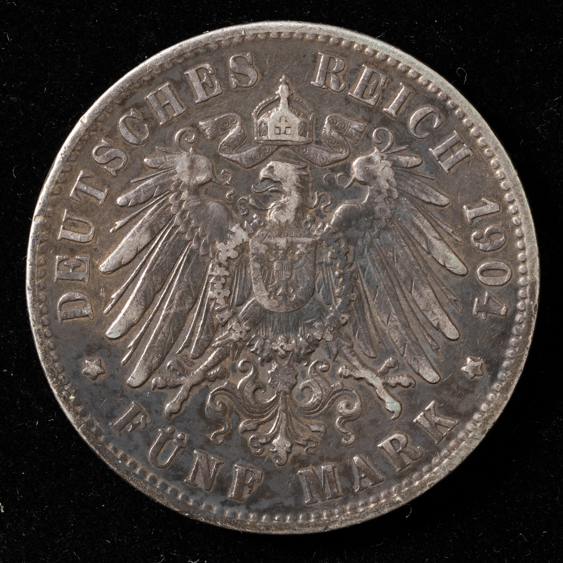 貨幣博物館 | ドイツ 5マルク銀貨（1904年） 約27.7g ※返品不可 Sold as is No returns