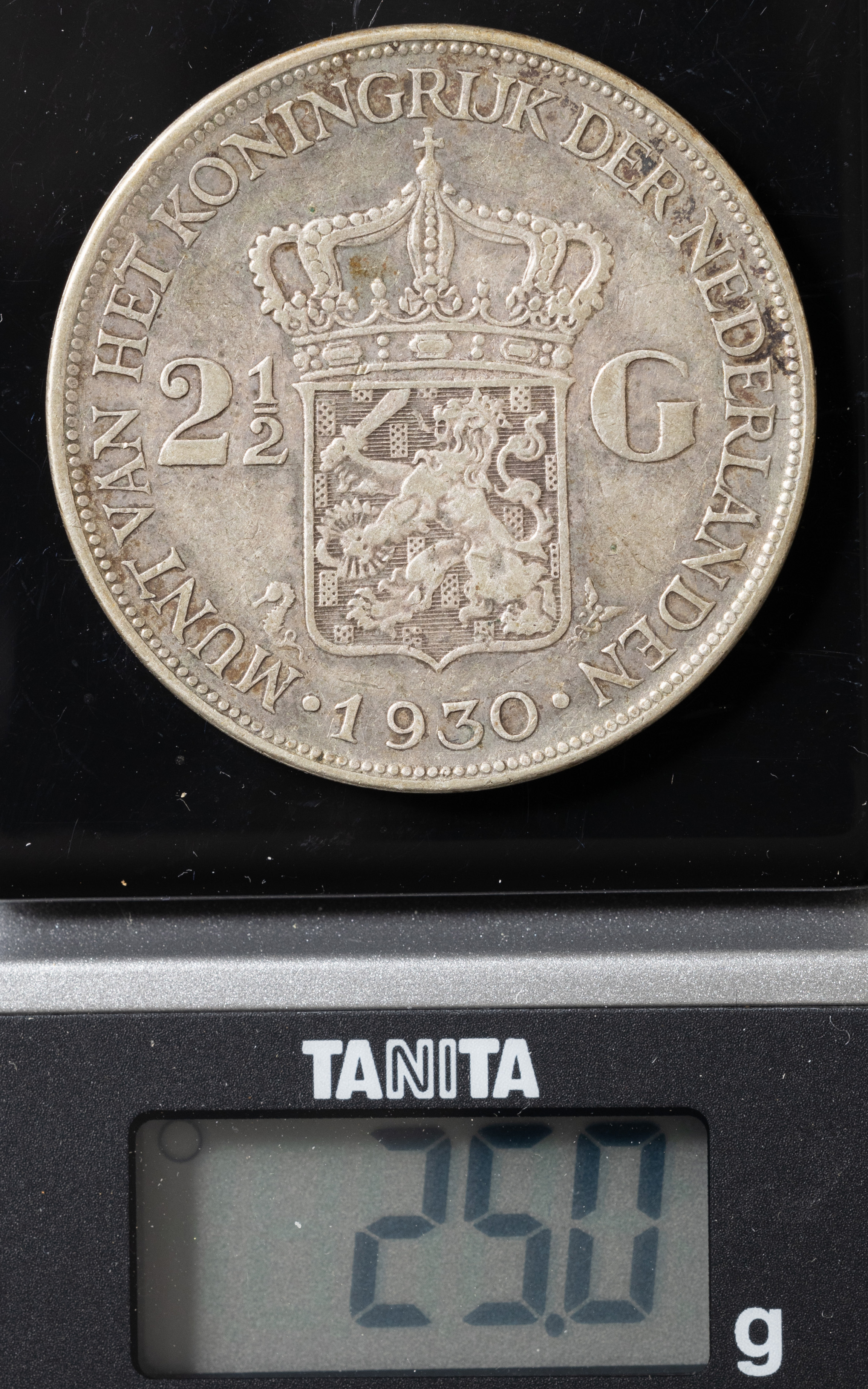 貨幣博物館 | オランダ 2-1/2グルデン銀貨（1930年）｢ウィルヘルミナ