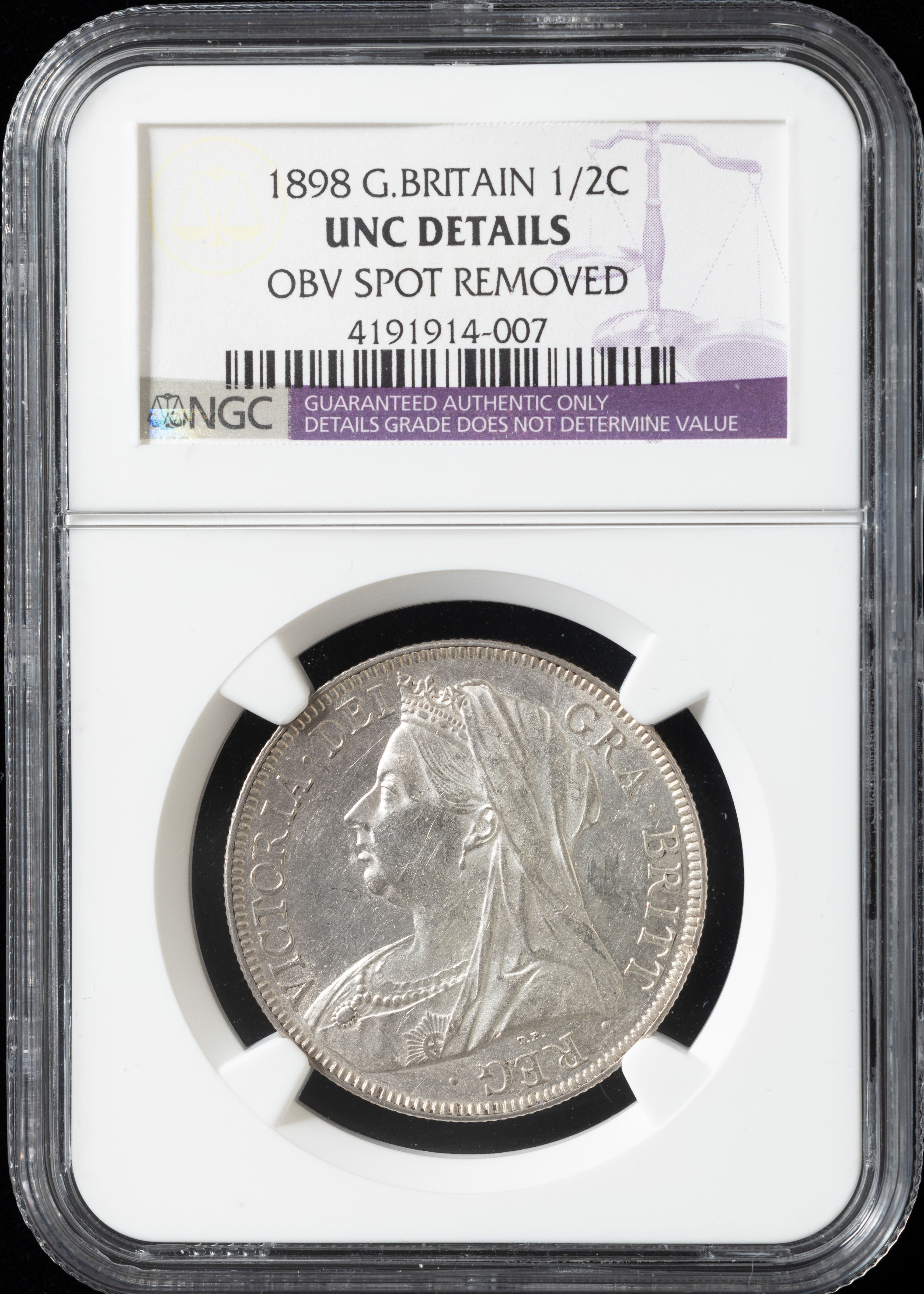 貨幣博物館 | イギリス 1/2クラウン銀貨「老年・ヴィクトリア女王