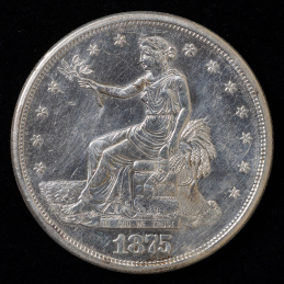 アメリカ1ドル銀貨（貿易銀）（1875年）    返品不可 Sold as is No returns