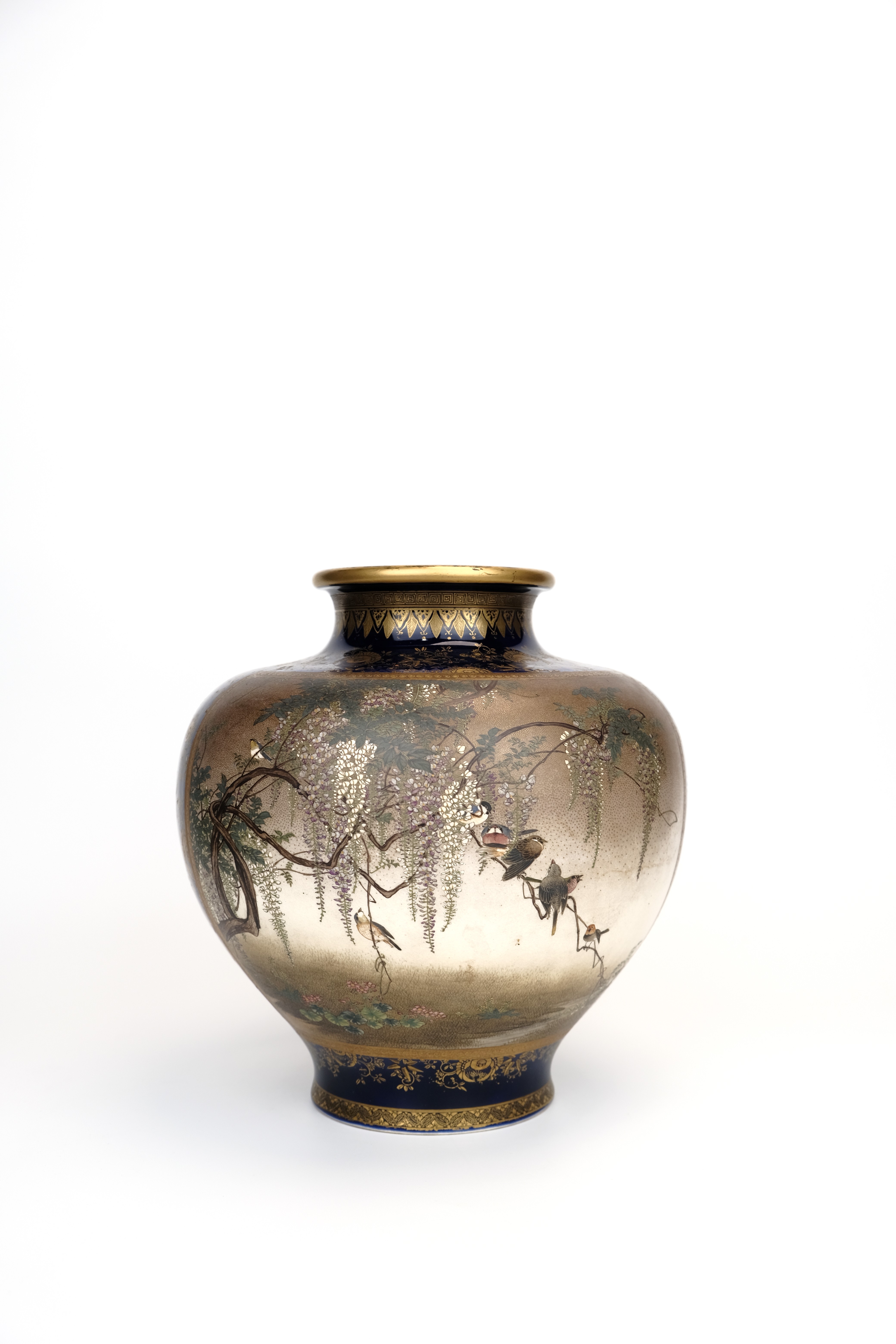貨幣博物館 | 錦光山造花鳥鶏紋花瓶 ※古美術品の日本国内送料は