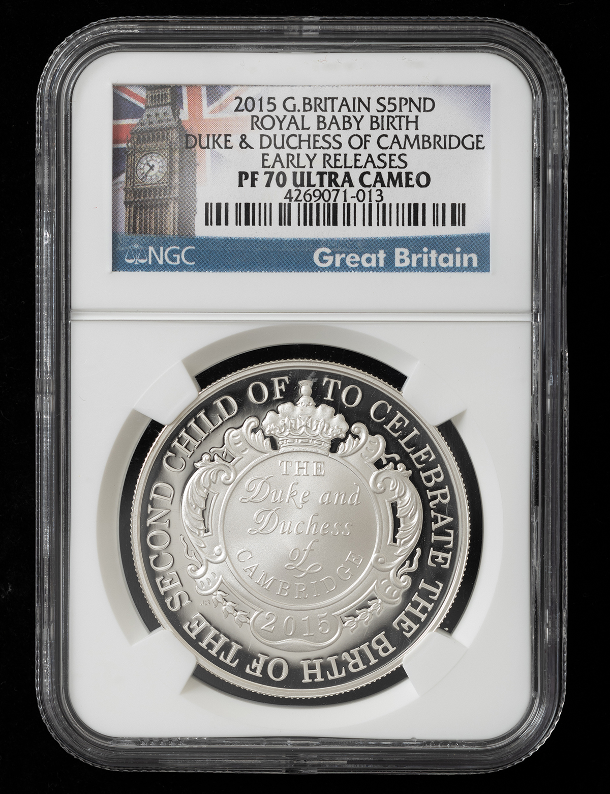 2015 イギリス ブリタニア 2ポンドプルーフ銀貨 NGC PF70UC ER 2015 イギリス ブリタニア 2ポンドプルーフ銀貨 NGC PF70UC ER