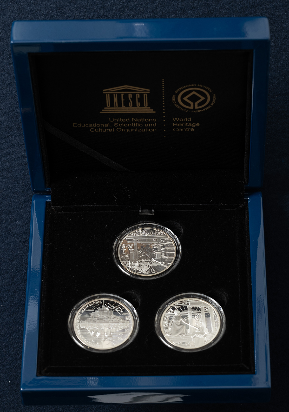 貨幣博物館 | ユネスコ75周年記念10ユーロ銀貨セット 計3枚（2020年 