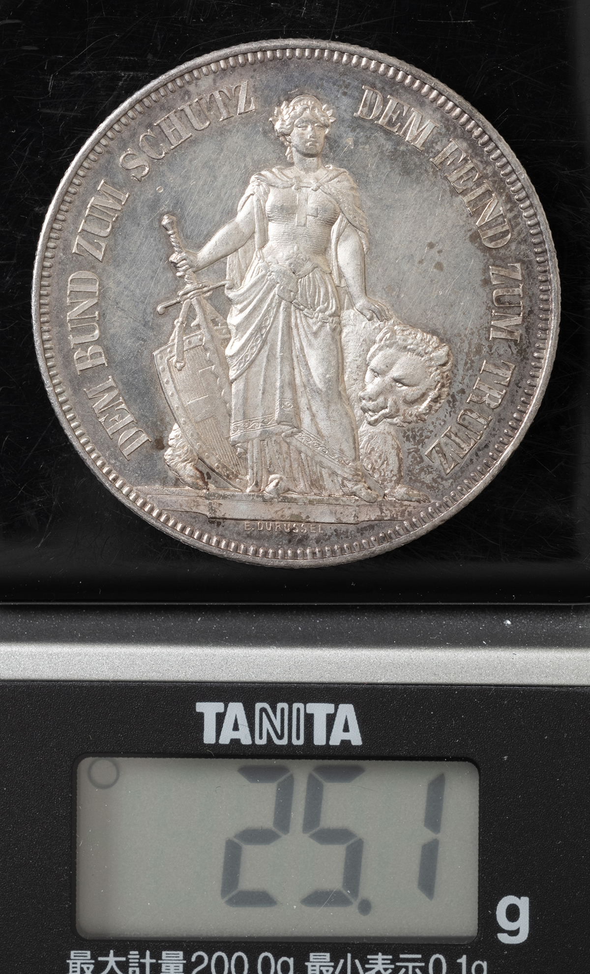 貨幣博物館 | スイス射撃祭記念5フラン銀貨（1885年）未使用 返品不可