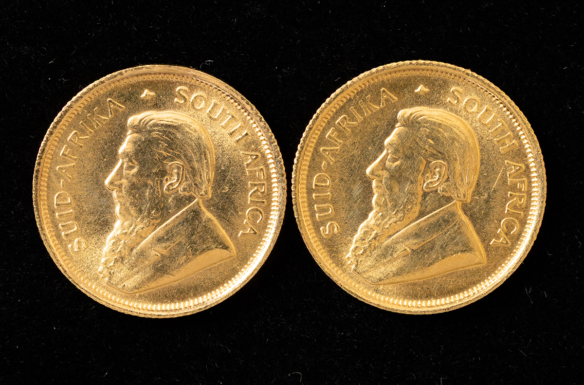 貨幣博物館 | 南アフリカ1/10オンス クルガーランド金貨（1980年）計2枚 返品不可 Sold as is No returns